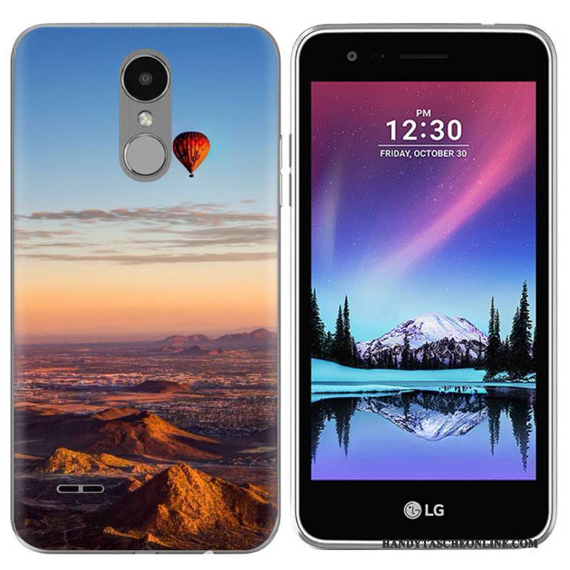 Hülle Lg K4 2017 Kreativ Europa Handyhüllen, Case Lg K4 2017 Silikon Landschaft Lila