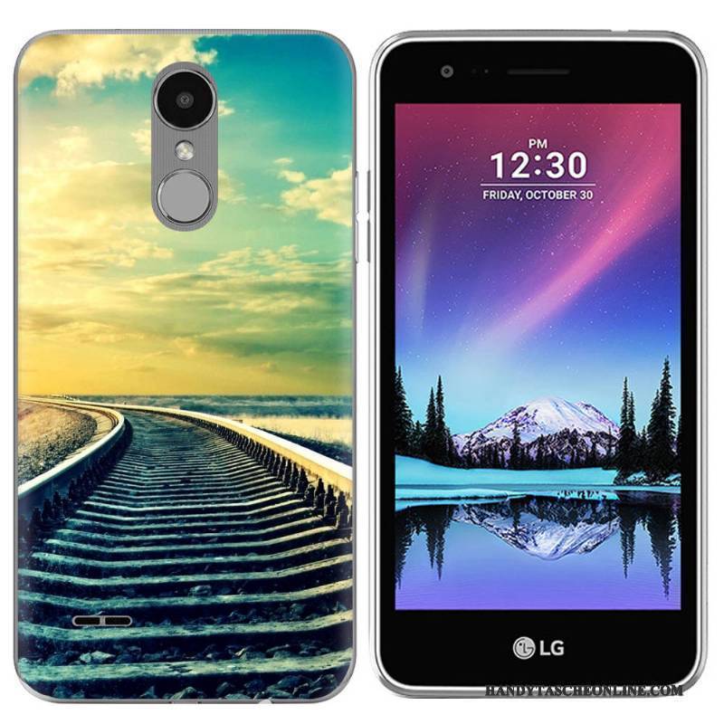 Hülle Lg K4 2017 Kreativ Europa Handyhüllen, Case Lg K4 2017 Silikon Landschaft Lila