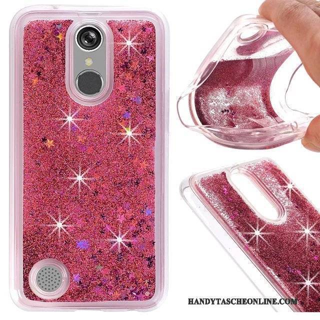 Hülle Lg K8 2017 Silikon Handyhüllen Flüssigkeit, Case Lg K8 2017 Taschen Rot Treibsand