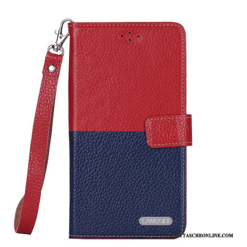 Hülle Lg Nexus 5x Folio Handyhüllen Rot, Case Lg Nexus 5x Leder Anti-sturz High-end