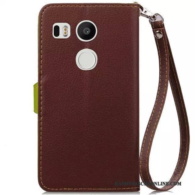 Hülle Lg Nexus 5x Lederhülle Handyhüllen Grün, Case Lg Nexus 5x Folio