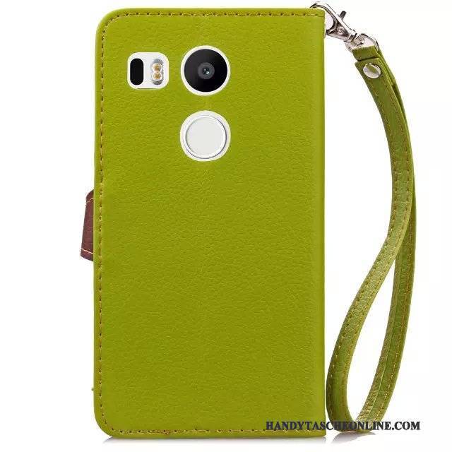 Hülle Lg Nexus 5x Lederhülle Handyhüllen Grün, Case Lg Nexus 5x Folio