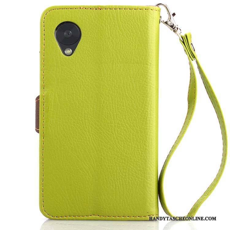 Hülle Lg Nexus 5x Lederhülle Handyhüllen Grün, Case Lg Nexus 5x Folio