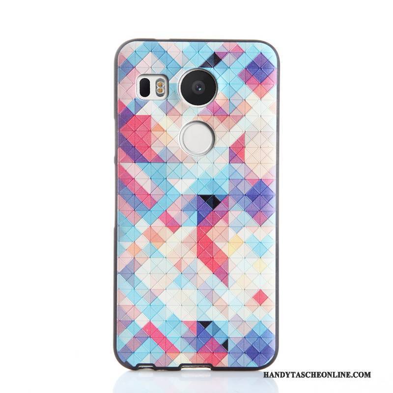 Hülle Lg Nexus 5x Prägung Handyhüllen Gelb, Case Lg Nexus 5x Weiche Anti-sturz