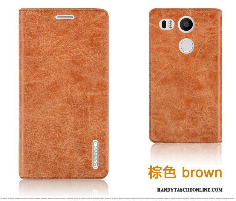 Hülle Lg Nexus 5x Schutz Orange Haltbar, Case Lg Nexus 5x Lederhülle Handyhüllen Gelb