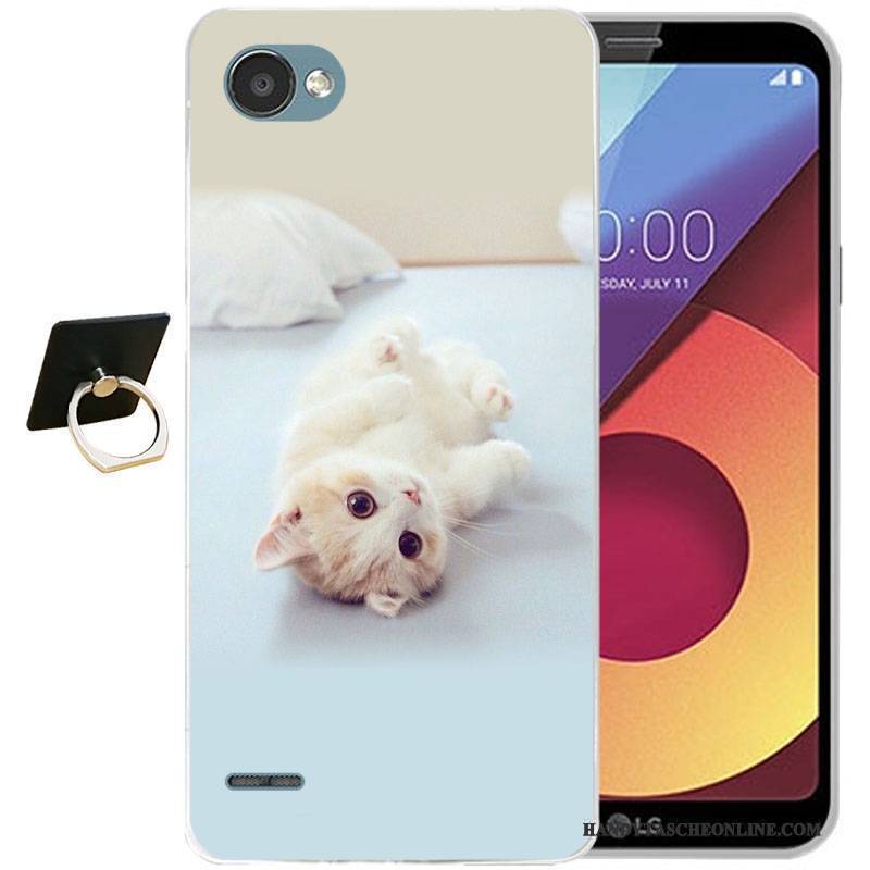 Hülle Lg Q6 Silikon Handyhüllen Anti-sturz, Case Lg Q6 Prägung Hellblau