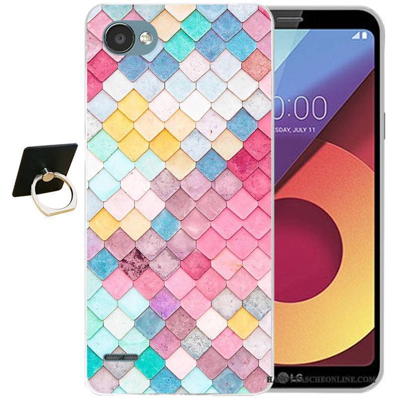 Hülle Lg Q6 Silikon Handyhüllen Anti-sturz, Case Lg Q6 Prägung Hellblau