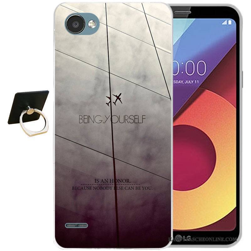 Hülle Lg Q6 Silikon Handyhüllen Anti-sturz, Case Lg Q6 Prägung Hellblau