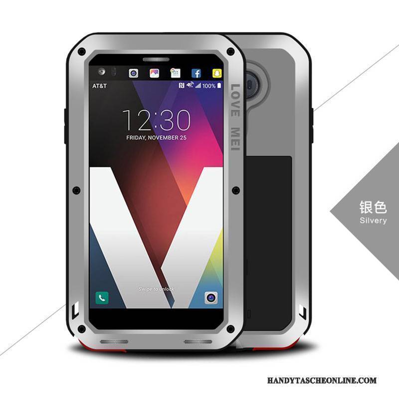 Hülle Lg V20 Metall Anti-sturz Drei Verteidigungen, Case Lg V20 Schutz Handyhüllen Gelb