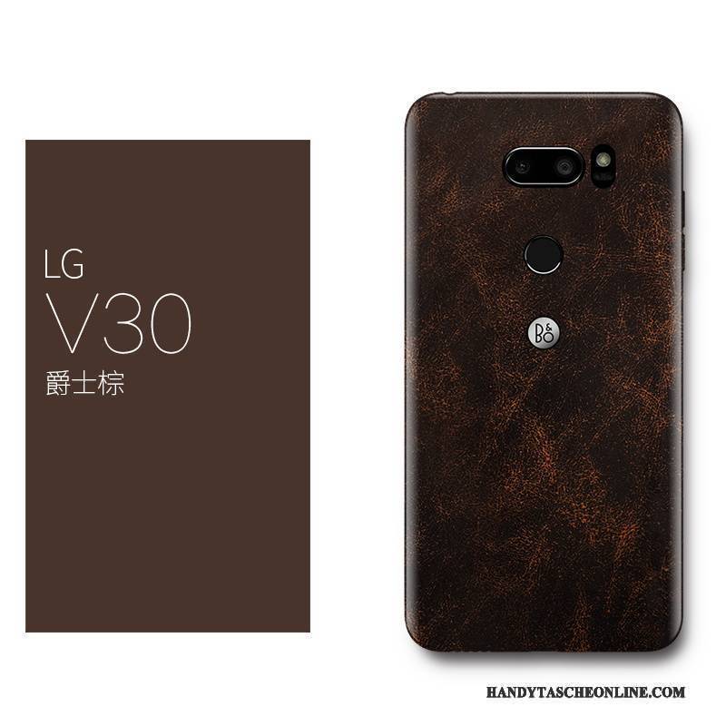 Hülle Lg V30 Kreativ Schlank Rot, Case Lg V30 Leder Handyhüllen