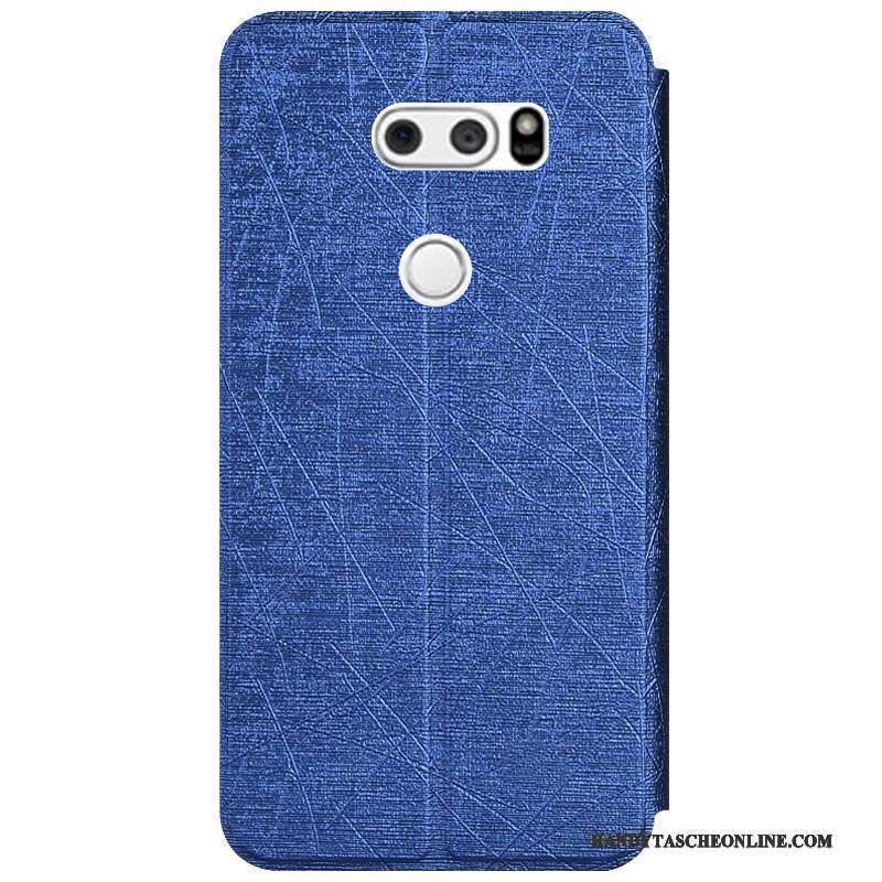 Hülle Lg V30 Taschen Blau Anti-sturz, Case Lg V30 Halterung Farbe Handyhüllen