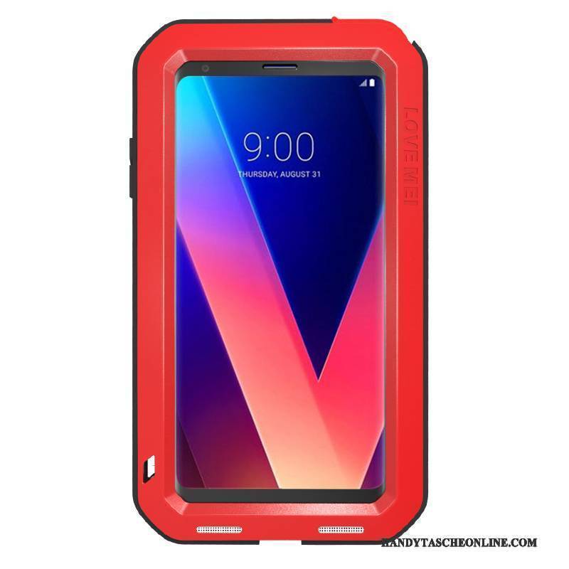 Hülle Lg V30 Taschen Europa Schwarz, Case Lg V30 Metall Schwer Anti-sturz