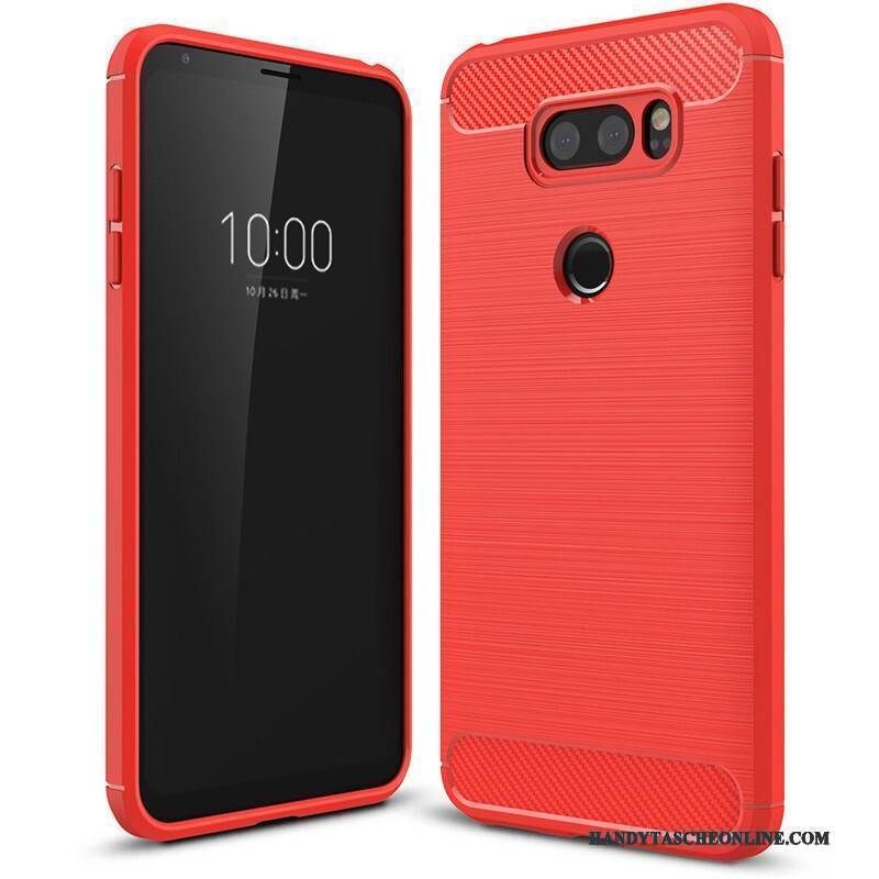 Hülle Lg V30 Weiche Neu Anti-sturz, Case Lg V30 Schutz Handyhüllen Rot