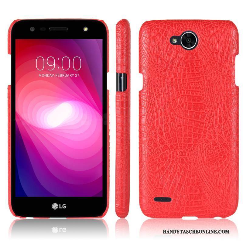 Hülle Lg X Power 2 Lederhülle Hellblau Neu, Case Lg X Power 2 Schutz Krokodilmuster Handyhüllen