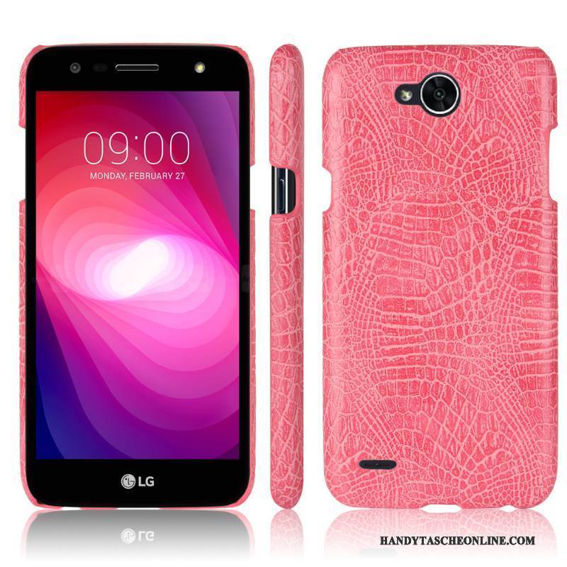 Hülle Lg X Power 2 Lederhülle Hellblau Neu, Case Lg X Power 2 Schutz Krokodilmuster Handyhüllen