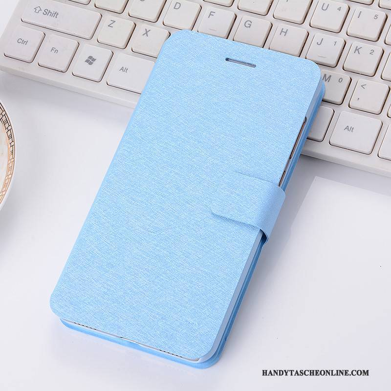 Hülle Mi 4 Lederhülle Handyhüllen Mini, Case Mi 4 Taschen Anti-sturz Blau