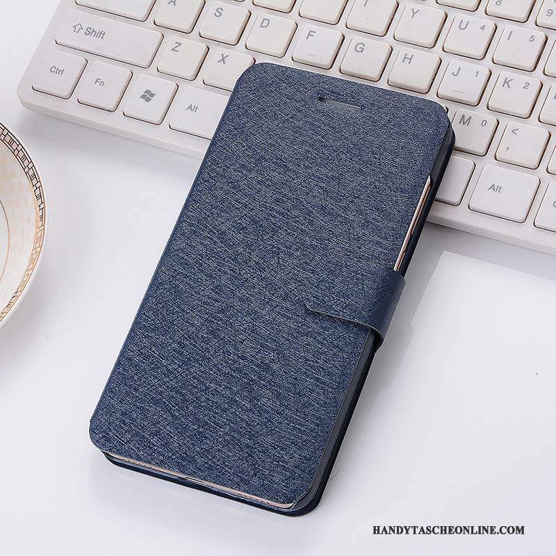 Hülle Mi 4 Lederhülle Handyhüllen Mini, Case Mi 4 Taschen Anti-sturz Blau