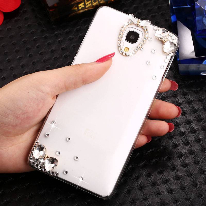 Hülle Mi 4 Strass Transparent Trend, Case Mi 4 Karikatur Handyhüllen Weiß