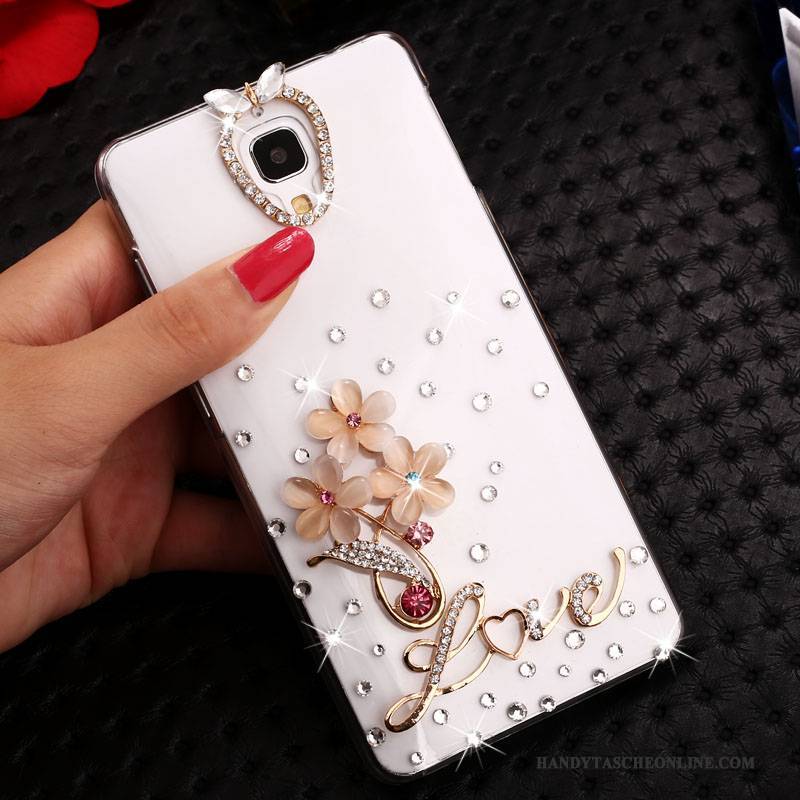 Hülle Mi 4 Strass Transparent Trend, Case Mi 4 Karikatur Handyhüllen Weiß