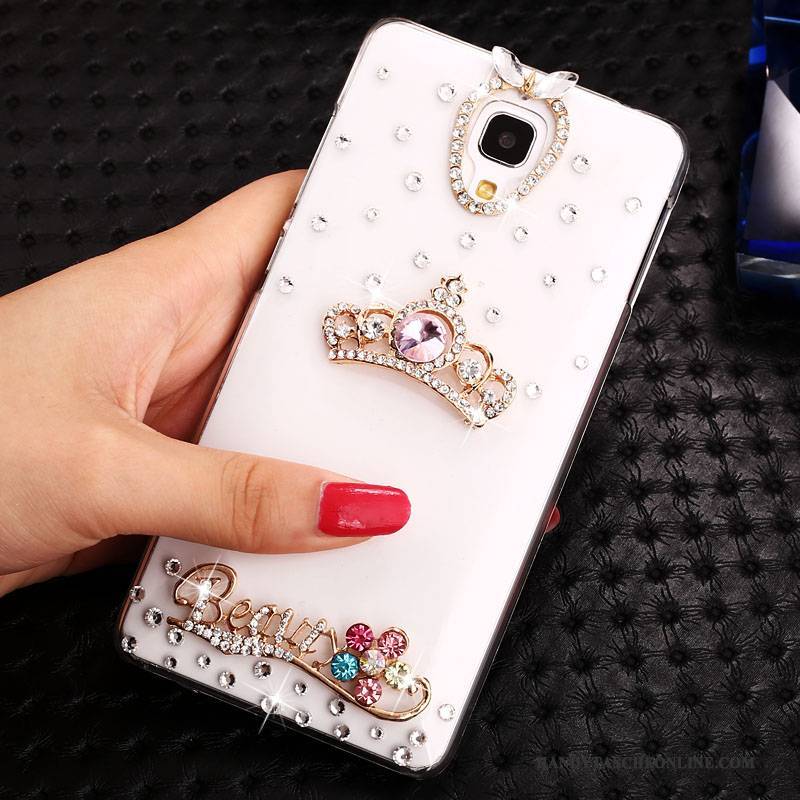 Hülle Mi 4 Strass Transparent Trend, Case Mi 4 Karikatur Handyhüllen Weiß