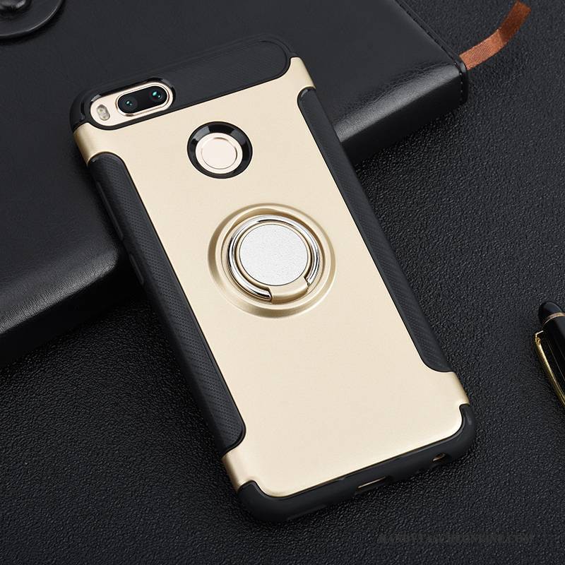 Hülle Mi A1 Silikon Trend Ring, Case Mi A1 Halterung Mini Gold