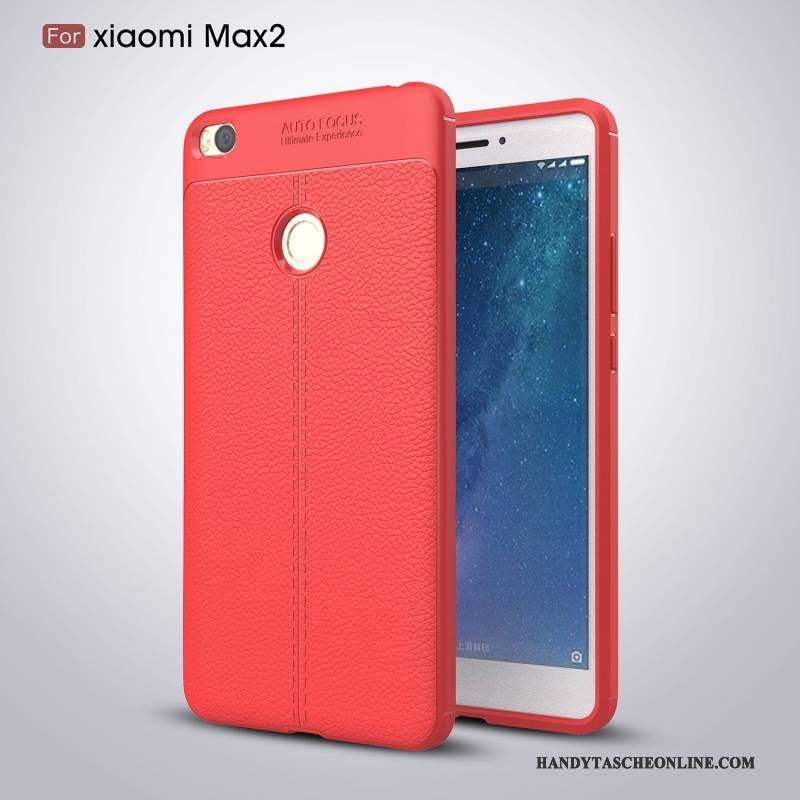 Hülle Mi Max 2 Silikon Anti-sturz Schwarz, Case Mi Max 2 Taschen Mini Rot