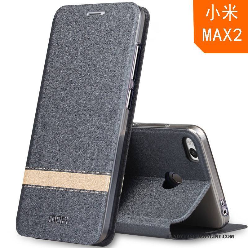 Hülle Mi Max 2 Silikon Dunkelblau Anti-sturz, Case Mi Max 2 Lederhülle Mini Schlafsaal