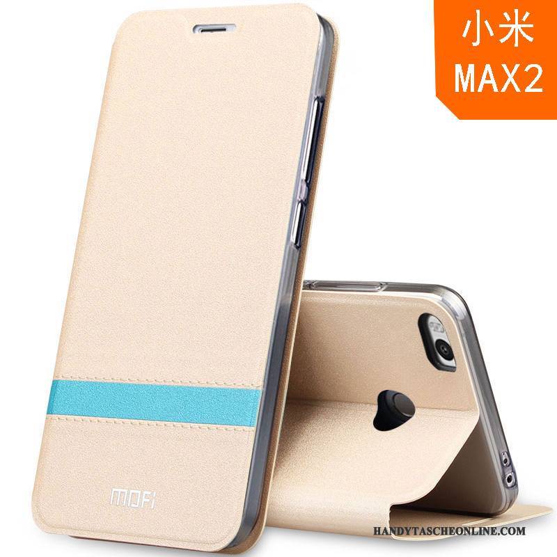 Hülle Mi Max 2 Silikon Dunkelblau Anti-sturz, Case Mi Max 2 Lederhülle Mini Schlafsaal