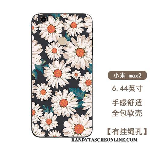 Hülle Mi Max 2 Taschen Blumen Anti-sturz, Case Mi Max 2 Weiche Hängende Verzierungen Kunst