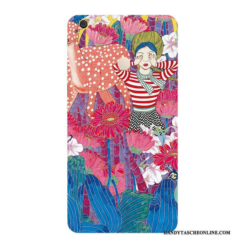 Hülle Mi Max 2 Taschen Persönlichkeit Blumen, Case Mi Max 2 Schutz Wind Mini