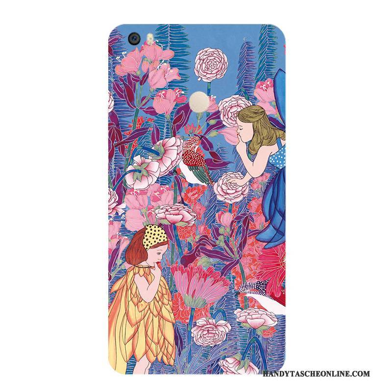 Hülle Mi Max 2 Taschen Persönlichkeit Blumen, Case Mi Max 2 Schutz Wind Mini