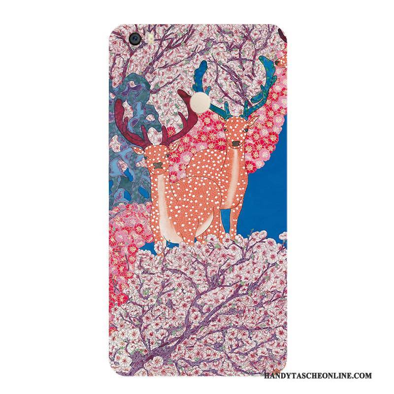 Hülle Mi Max 2 Taschen Persönlichkeit Blumen, Case Mi Max 2 Schutz Wind Mini