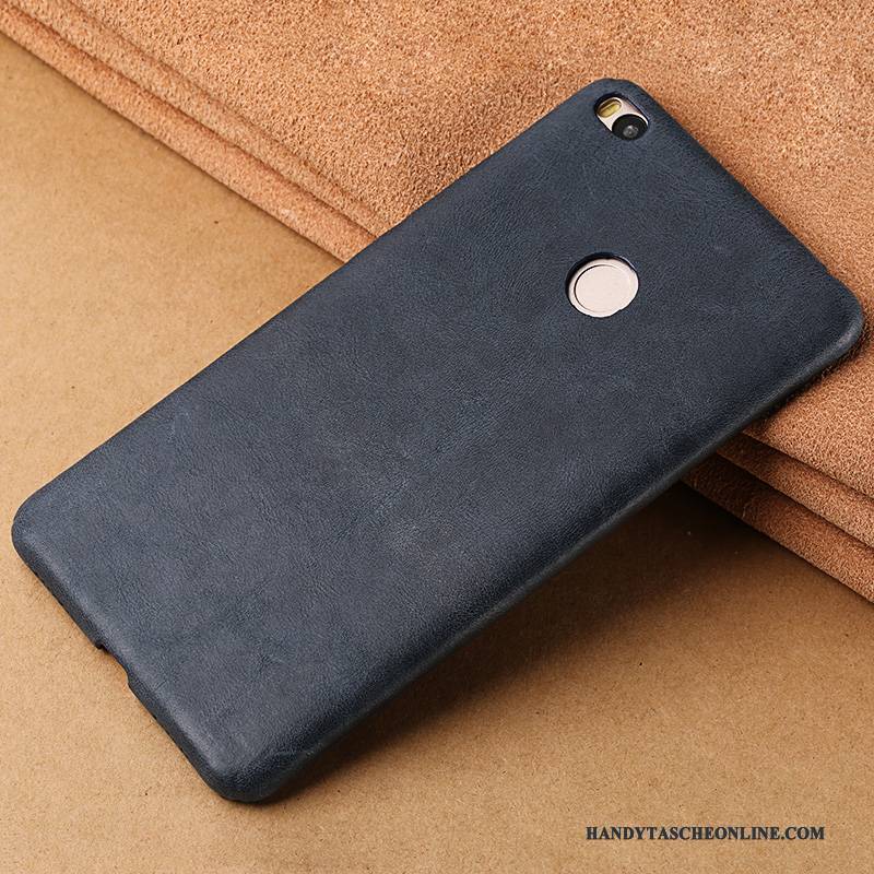 Hülle Mi Max 2 Taschen Schwer Schwarz, Case Mi Max 2 Lederhülle Anti-sturz Handyhüllen