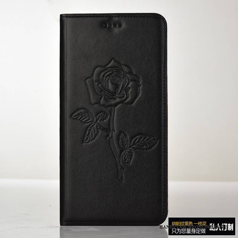 Hülle Mi Mix 2 Folio Khaki Prägung, Case Mi Mix 2 Lederhülle Mini Handyhüllen