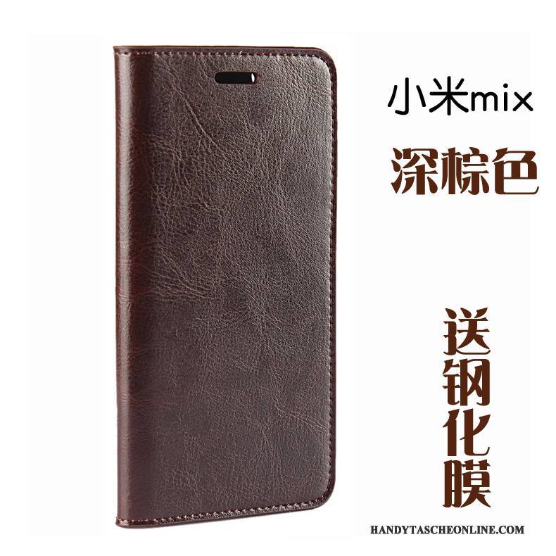 Hülle Mi Mix 2 Folio Mini Anti-sturz, Case Mi Mix 2 Lederhülle Mesh Handyhüllen