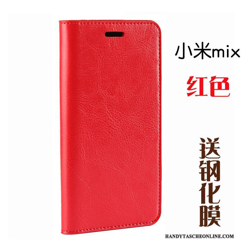 Hülle Mi Mix 2 Folio Mini Anti-sturz, Case Mi Mix 2 Lederhülle Mesh Handyhüllen