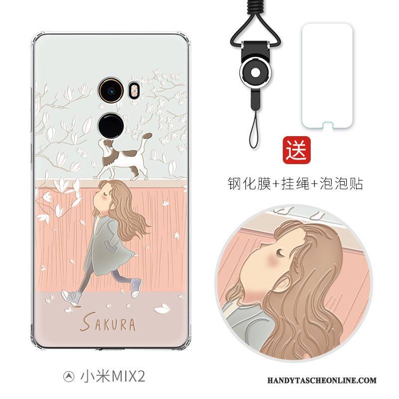 Hülle Mi Mix 2 Karikatur Mini Handyhüllen, Case Mi Mix 2 Taschen Anti-sturz Ballon