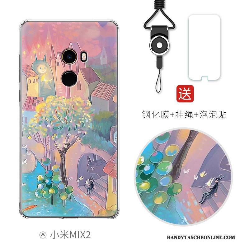 Hülle Mi Mix 2 Karikatur Mini Handyhüllen, Case Mi Mix 2 Taschen Anti-sturz Ballon