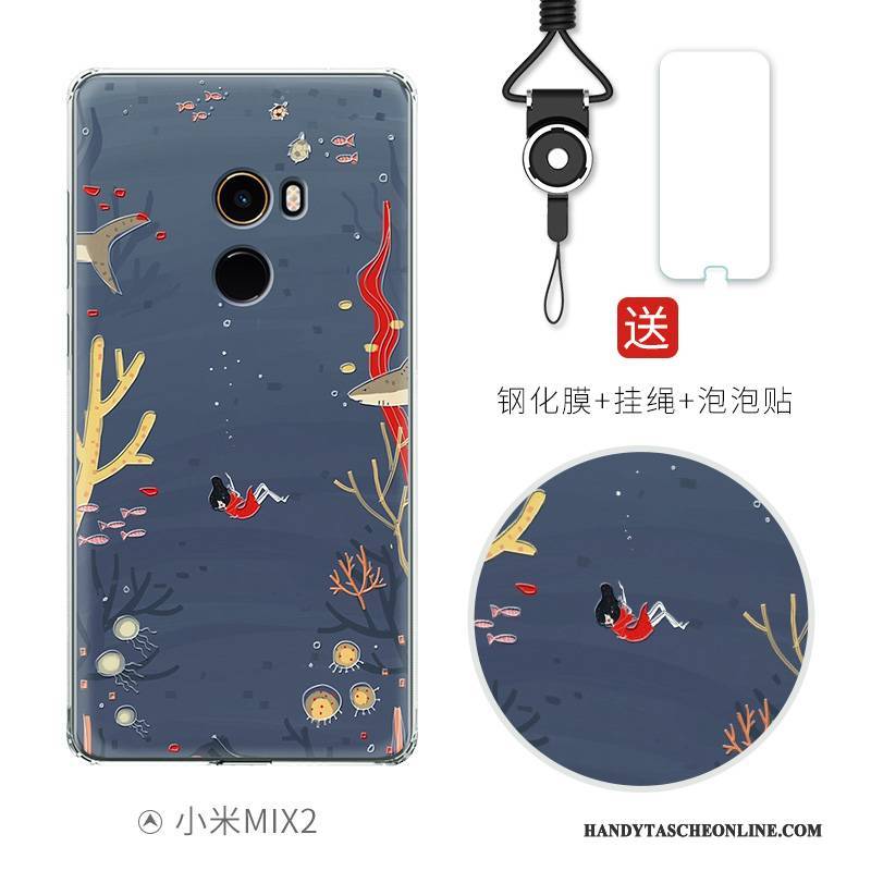 Hülle Mi Mix 2 Karikatur Mini Handyhüllen, Case Mi Mix 2 Taschen Anti-sturz Ballon