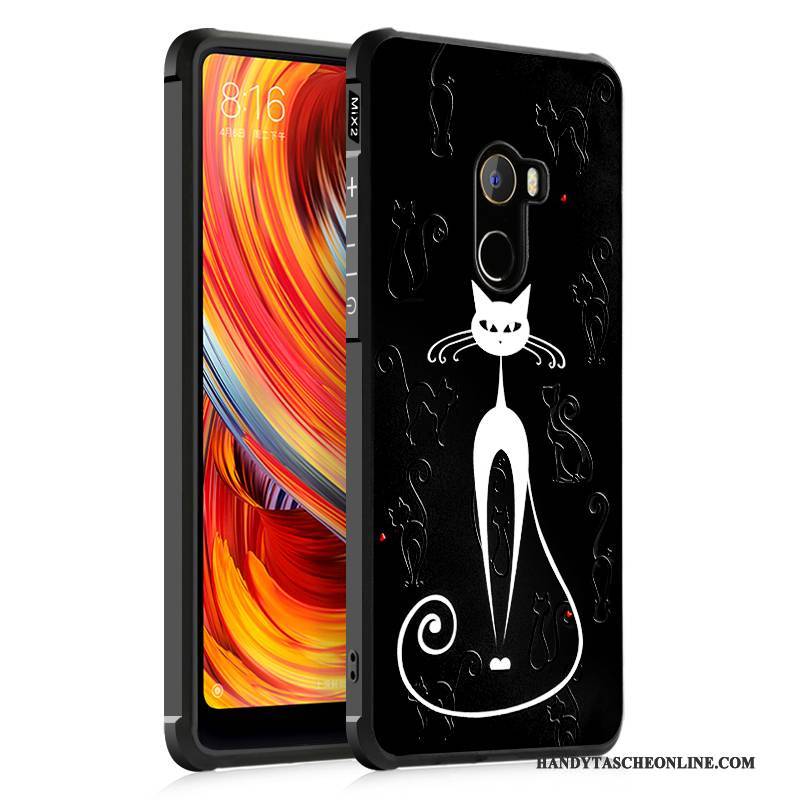 Hülle Mi Mix 2 Schutz Schwarz Persönlichkeit, Case Mi Mix 2 Kreativ Handyhüllen Anti-sturz