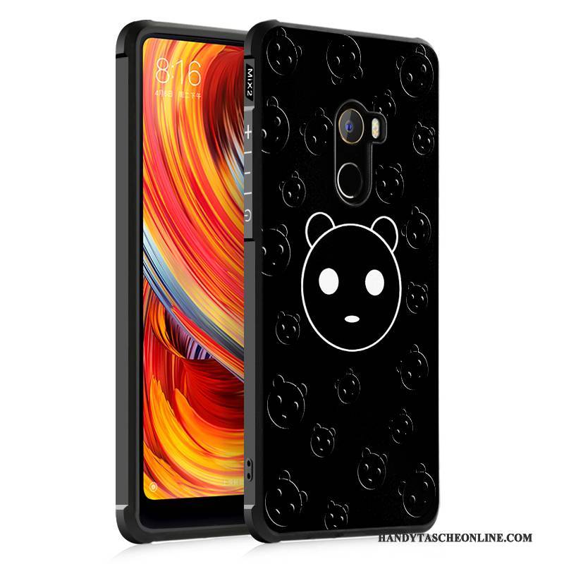 Hülle Mi Mix 2 Schutz Schwarz Persönlichkeit, Case Mi Mix 2 Kreativ Handyhüllen Anti-sturz