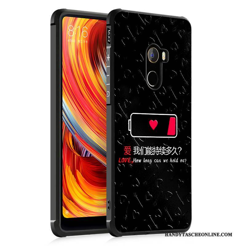 Hülle Mi Mix 2 Schutz Schwarz Persönlichkeit, Case Mi Mix 2 Kreativ Handyhüllen Anti-sturz