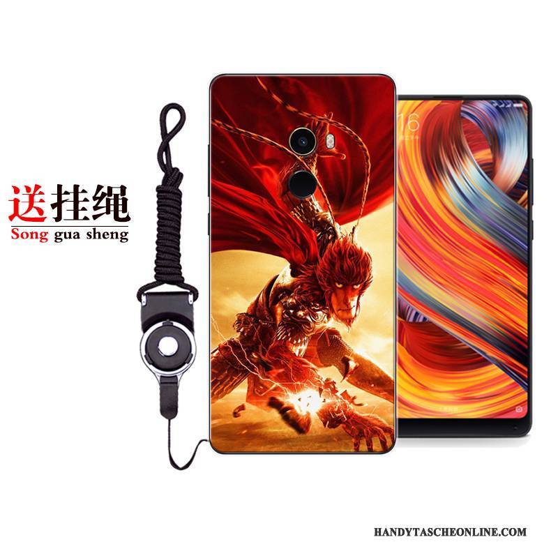 Hülle Mi Mix 2 Silikon Rot Mini, Case Mi Mix 2 Taschen Handyhüllen Anti-sturz