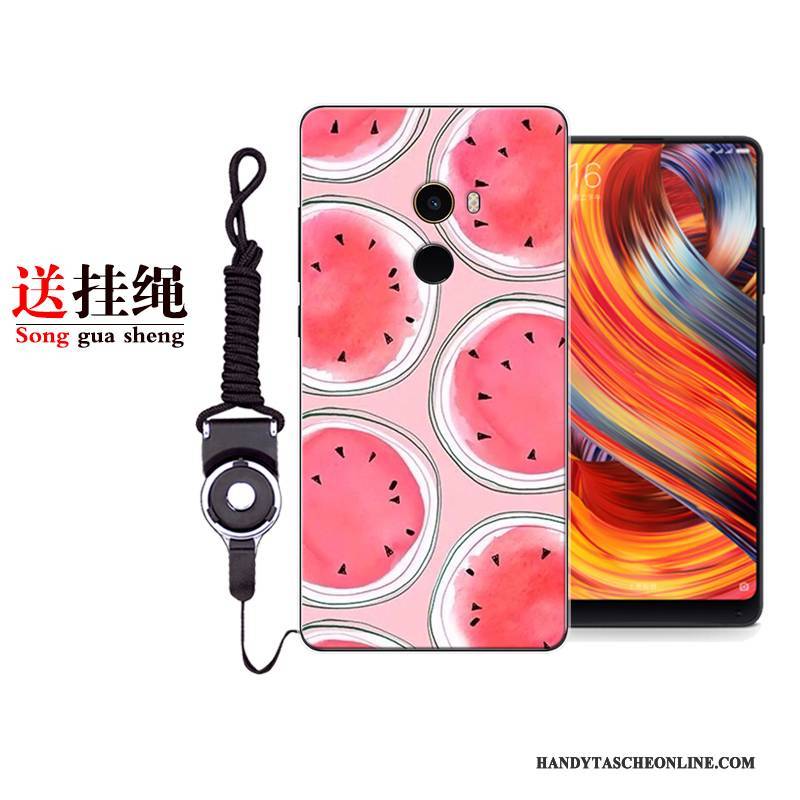 Hülle Mi Mix 2 Silikon Rot Mini, Case Mi Mix 2 Taschen Handyhüllen Anti-sturz