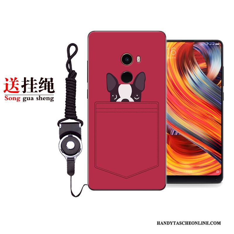 Hülle Mi Mix 2 Silikon Rot Mini, Case Mi Mix 2 Taschen Handyhüllen Anti-sturz