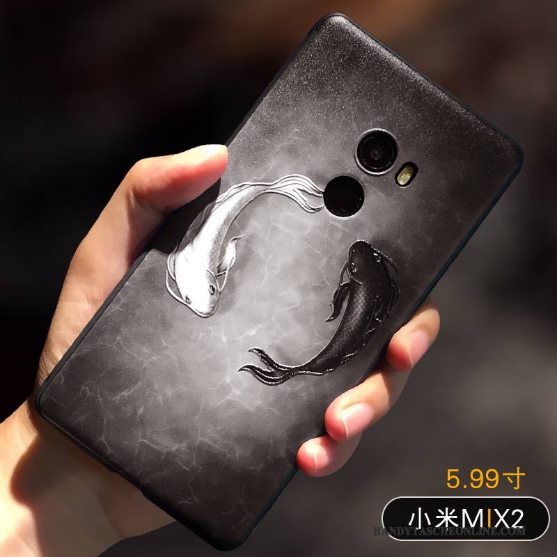 Hülle Mi Mix 2 Taschen Anti-sturz Persönlichkeit, Case Mi Mix 2 Schutz Gelb Mini