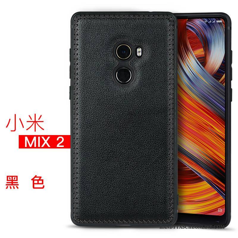 Hülle Mi Mix 2 Taschen Mini Handyhüllen, Case Mi Mix 2 Leder Schwarz Persönlichkeit