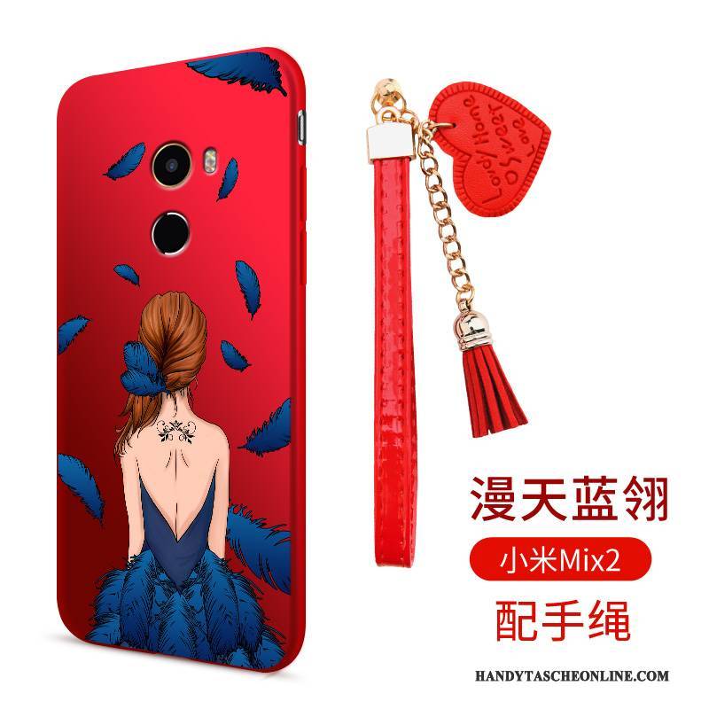 Hülle Mi Mix 2 Taschen Neu Ring, Case Mi Mix 2 Silikon Rot Mini