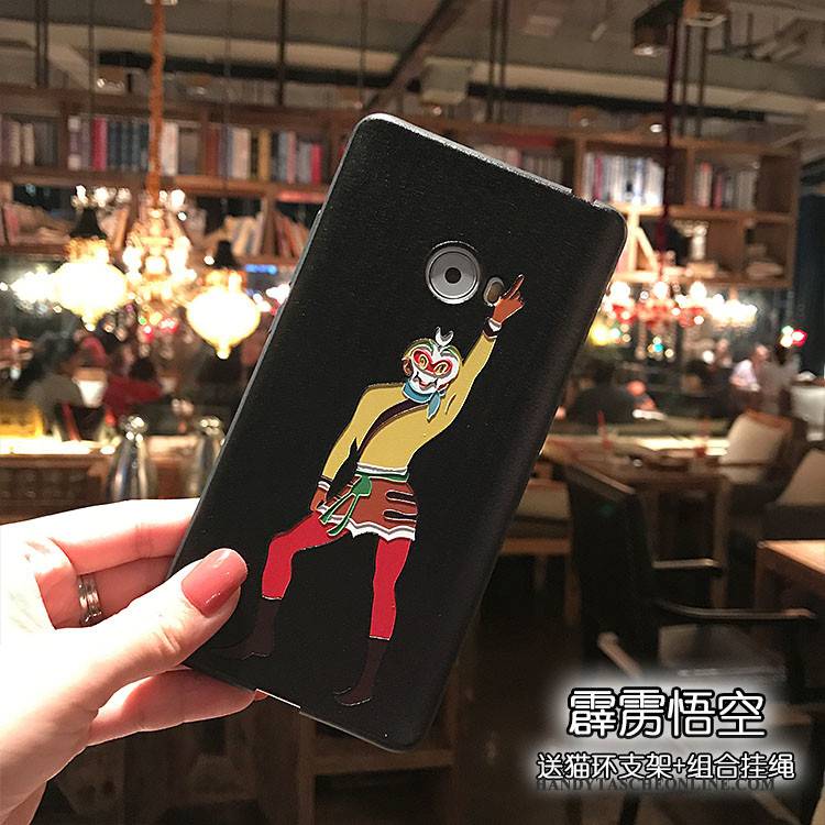 Hülle Mi Note 2 Karikatur Handyhüllen Persönlichkeit, Case Mi Note 2 Kreativ Schwarz Mini