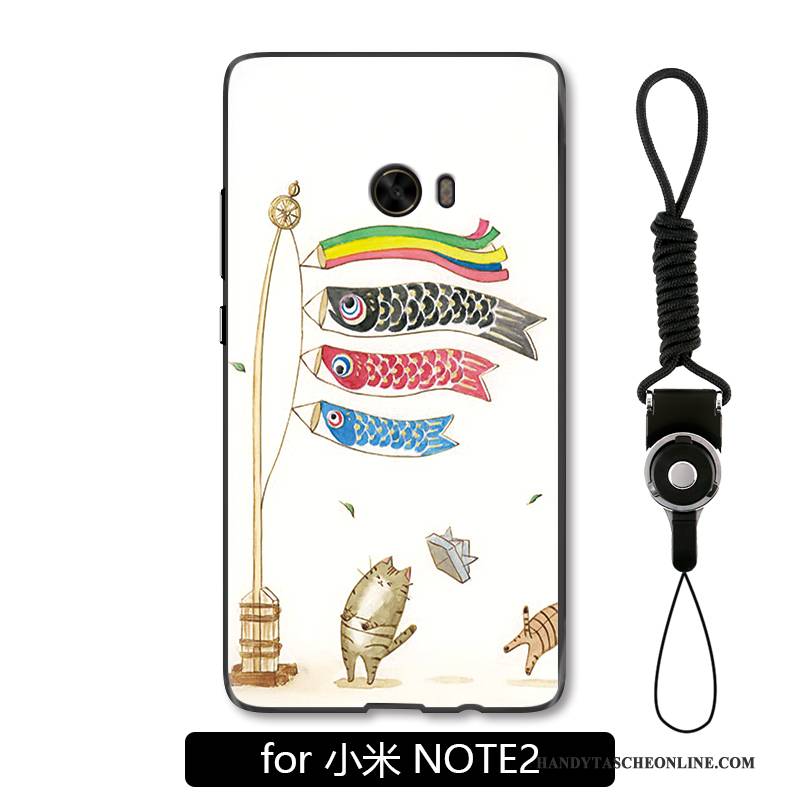 Hülle Mi Note 2 Karikatur Katzen Karpfen, Case Mi Note 2 Kreativ Handyhüllen Nette